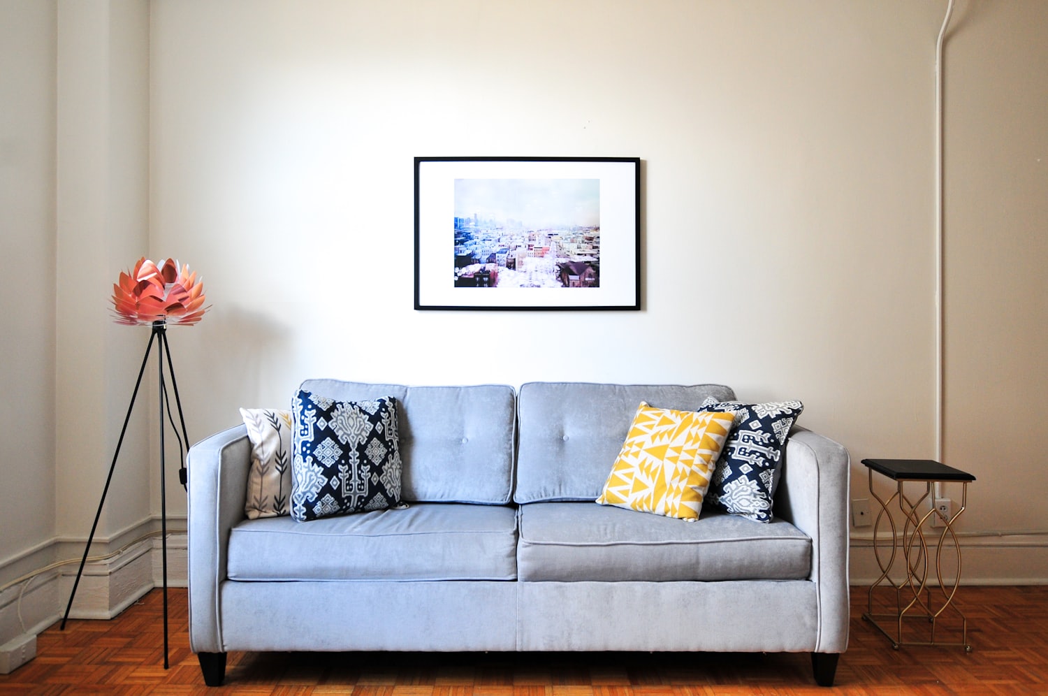 Living room set up for TV viewing